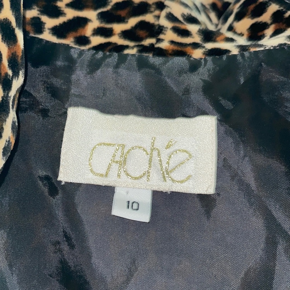 CACHÉ vintage leopard print VEST 10